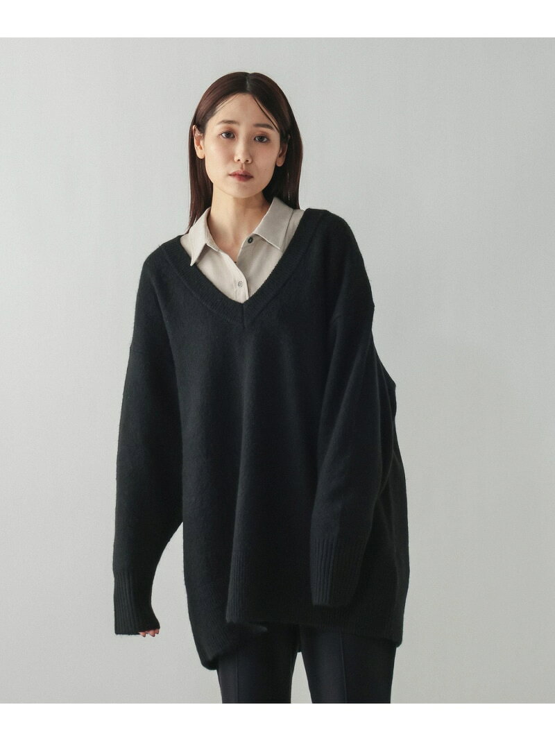 【SALE／50%OFF】ふわふわHugmeVネックチュニック/577892 GLOBAL WORK グローバルワーク トップス ニット グレー ブラウン ブラック【RBA_E】[Rakuten Fashion] globalwork-10022365 GLOBAL WORK/グローバルワーク サンプル画像2