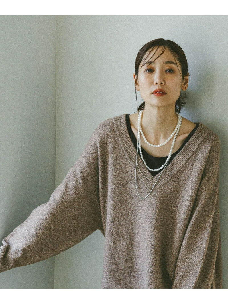 【SALE／50%OFF】ふわふわHugmeVネックチュニック/577892 GLOBAL WORK グローバルワーク トップス ニット グレー ブラウン ブラック【RBA_E】[Rakuten Fashion]