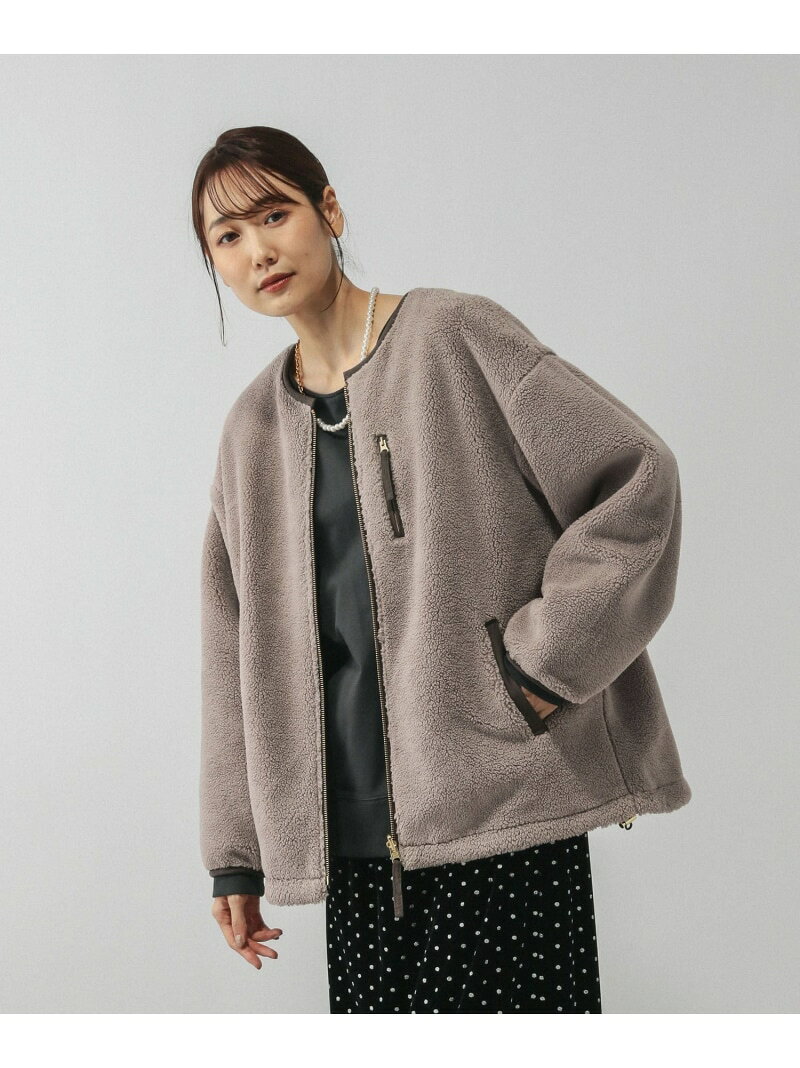 【SALE／33%OFF】リバーシブルボアブルゾン/497158 GLOBAL WORK グローバルワーク ジャケット・アウター ブルゾン・ジャンパー ブラウン カーキグリーン ホワイト【RBA_E】【送料無料】[Rakuten Fashion] globalwork-10021377 GLOBAL WORK/グローバルワーク サンプル画像3