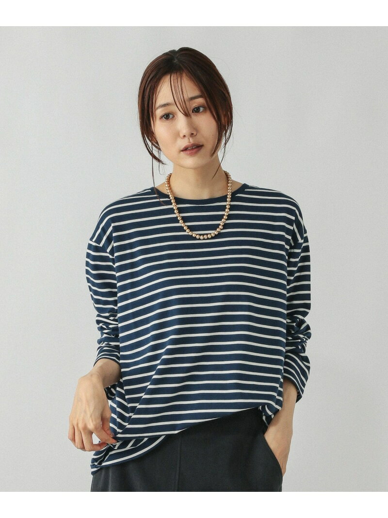 【SALE／30%OFF】Fffit エフィット/天竺ボーダーTシャツ長袖/一部店舗限定/580823 GLOBAL WORK グローバルワーク トップス カットソー・Tシャツ ホワイト【RBA_E】[Rakuten Fashion] globalwork-10021787 GLOBAL WORK/グローバルワーク サンプル画像3