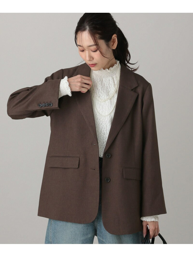 【SALE／44%OFF】MATINEE LINE/ツィードライク/シングルジャケット/625090 GLOBAL WORK グローバルワーク ジャケット・アウター テーラードジャケット・ブレザー グレー ベージュ ブラウン【RBA_E】【送料無料】[Rakuten Fashion] globalwork-10022615 GLOBAL WORK/グローバルワーク サンプル画像3