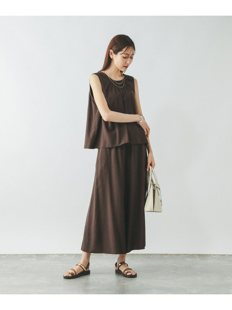 【SALE／50%OFF】さらさらリラックスSET UP/575232 GLOBAL WORK グローバルワーク ワンピース・ドレス その他のワンピース・ドレス ブラウン ブラック【RBA_E】【送料無料】[Rakuten Fashion] globalwork-10021328 GLOBAL WORK/グローバルワーク サンプル画像3