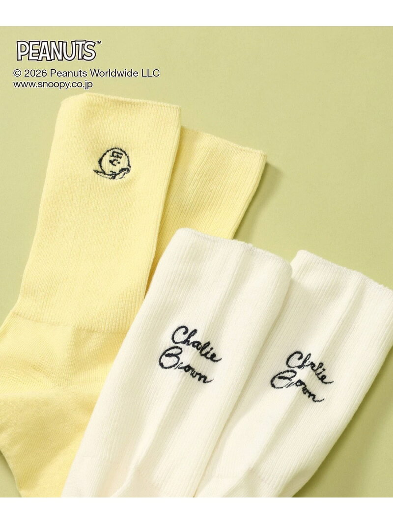 PEANUTS/2P刺繍リブソックス/634382 GLOBAL WORK グローバルワーク 靴下・レッグウェア 靴下 ホワイト[Rakuten Fashion] globalwork-10022634 GLOBAL WORK/グローバルワーク サンプル画像3