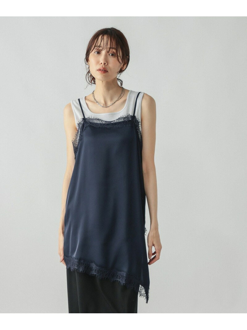 サテンレースアシメキャミ/1051182 GLOBAL WORK グローバルワーク トップス その他のトップス ネイビー ブラック【送料無料】[Rakuten Fashion] globalwork-10024102 GLOBAL WORK/グローバルワーク パッケージ画像