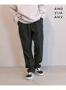 【SALE／20%OFF】(K)ウラキモウテーパードPT/A AND YUA ANY グローバルワーク パンツ その他のパンツ ブラック グレー【RBA_E】[Rakuten Fashion]