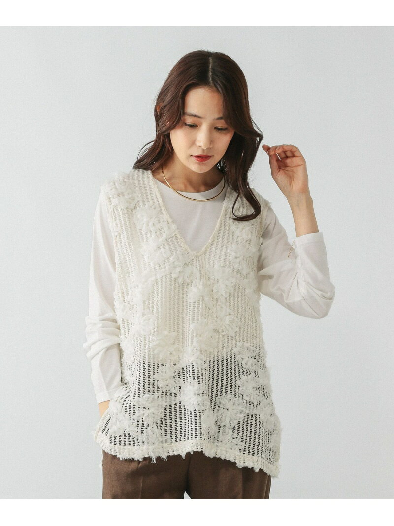【SALE／60%OFF】モチーフレースベストセット/599565 GLOBAL WORK グローバルワーク トップス ベスト・ジレ ホワイト ブラック【RBA_E】[Rakuten Fashion] globalwork-10021777 GLOBAL WORK/グローバルワーク サンプル画像2
