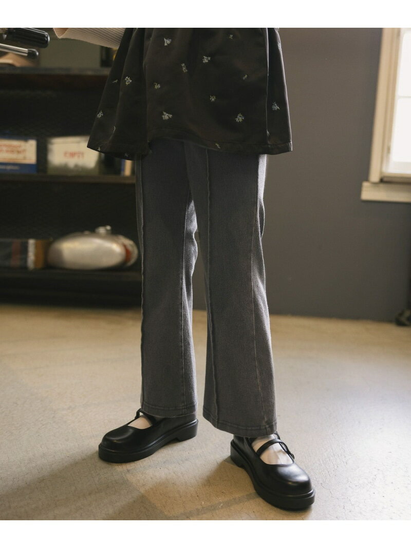 樂天商城 - 【SALE／40%OFF】スゴラクストレッチフレアパンツ/キッズ/579689 GLOBAL WORK グローバルワーク パンツ その他のパンツ ブルー ブラック【RBA_E】[Rakuten Fashion]