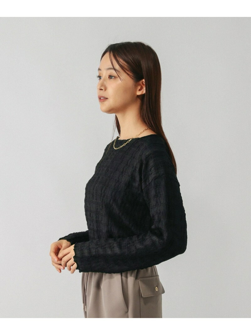 【SALE／50%OFF】Beautee変形ジャガード長袖/595358 GLOBAL WORK グローバルワーク トップス カットソー・Tシャツ ホワイト ブラック ピンク【RBA_E】[Rakuten Fashion] globalwork-10021776 GLOBAL WORK/グローバルワーク サンプル画像2