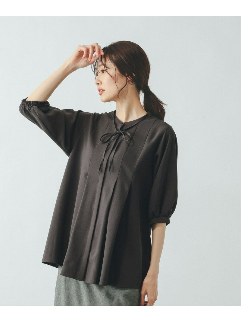 【SALE／44%OFF】キレイつづくリボンタイブラウス/636618 GLOBAL WORK グローバルワーク トップス シャツ・ブラウス グレー ホワイト ブルー【RBA_E】[Rakuten Fashion] globalwork-10023224 GLOBAL WORK/グローバルワーク サンプル画像2