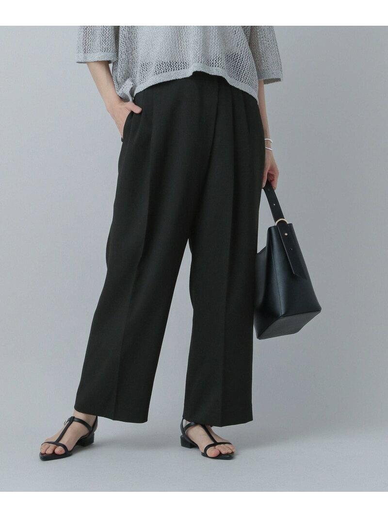 【SALE／68%OFF】MATINEE LINE/リネンライクラップワイドパンツ/495647 GLOBAL WORK グローバルワーク パンツ その他のパンツ ブラック ブラウン ベージュ【RBA_E】[Rakuten Fashion] globalwork-10021125 GLOBAL WORK/グローバルワーク サンプル画像3