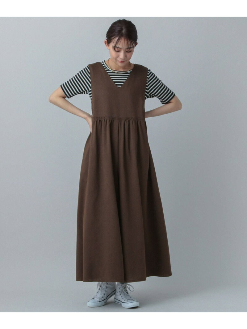 【SALE／40%OFF】MATINEE LINE/リネンライクオールインワン/495654 GLOBAL WORK グローバルワーク オールインワン・オーバーオール オールインワン・つなぎ ブラック ベージュ ブラウン【RBA_E】【送料無料】[Rakuten Fashion] globalwork-10021129 GLOBAL WORK/グローバルワーク サンプル画像3