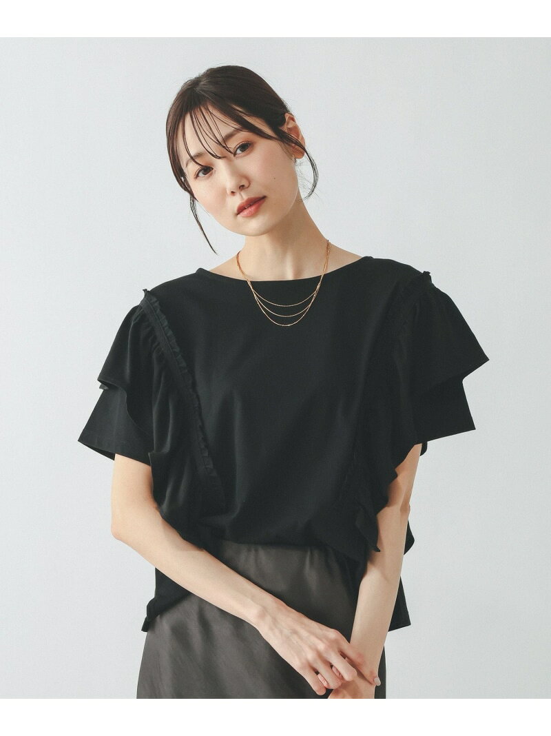 【SALE／30%OFF】ひんやり涼しい/フローズン袖フレアプルオーバー半袖/680557 GLOBAL WORK グローバルワーク トップス カットソー・Tシャツ グレー カーキグリーン ブルー ホワイト ブラック【RBA_E】[Rakuten Fashion] globalwork-10023395 GLOBAL WORK/グローバルワーク サンプル画像2