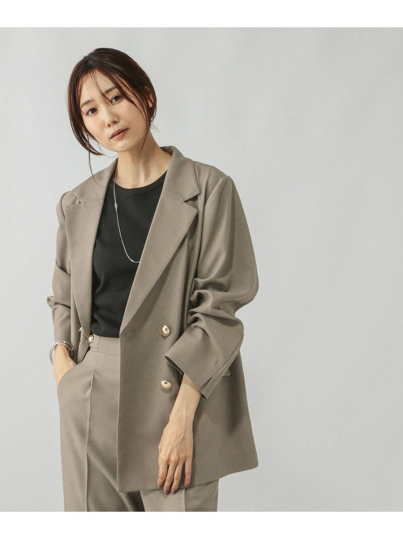 【SALE／50%OFF】お手入れラクラクセットアップ/ダブルジャケット/498372 GLOBAL WORK グローバルワーク ジャケット・アウター テーラードジャケット・ブレザー ネイビー ブラウン グレー【RBA_E】【送料無料】[Rakuten Fashion] globalwork-10021680 GLOBAL WORK/グローバルワーク サンプル画像2