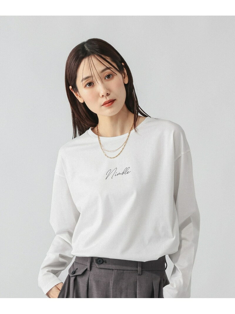 リッチクリーンプリントロンT/1066927 GLOBAL WORK グローバルワーク トップス カットソー・Tシャツ ホワイト【送料無料】[Rakuten Fashion] globalwork-10024189 GLOBAL WORK/グローバルワーク サンプル画像2