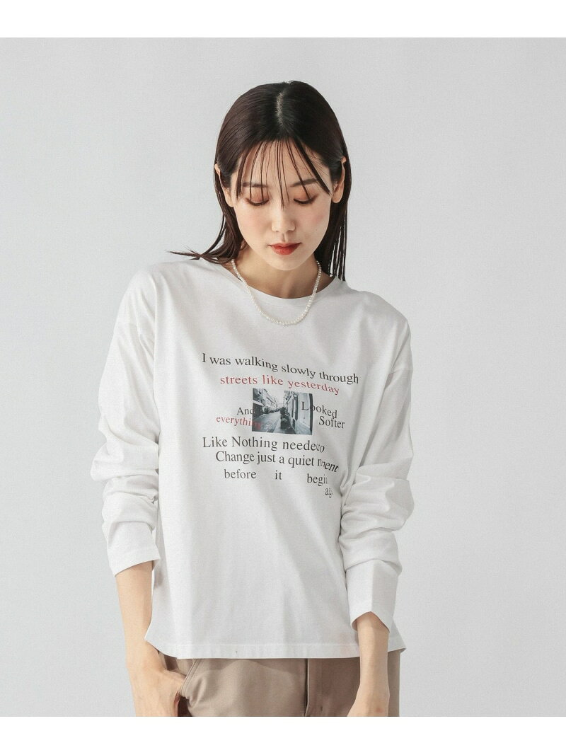 リッチクリーンプリントロンT/1066927 GLOBAL WORK グローバルワーク トップス カットソー・Tシャツ ホワイト【送料無料】[Rakuten Fashion] globalwork-10024189 GLOBAL WORK/グローバルワーク サンプル画像3