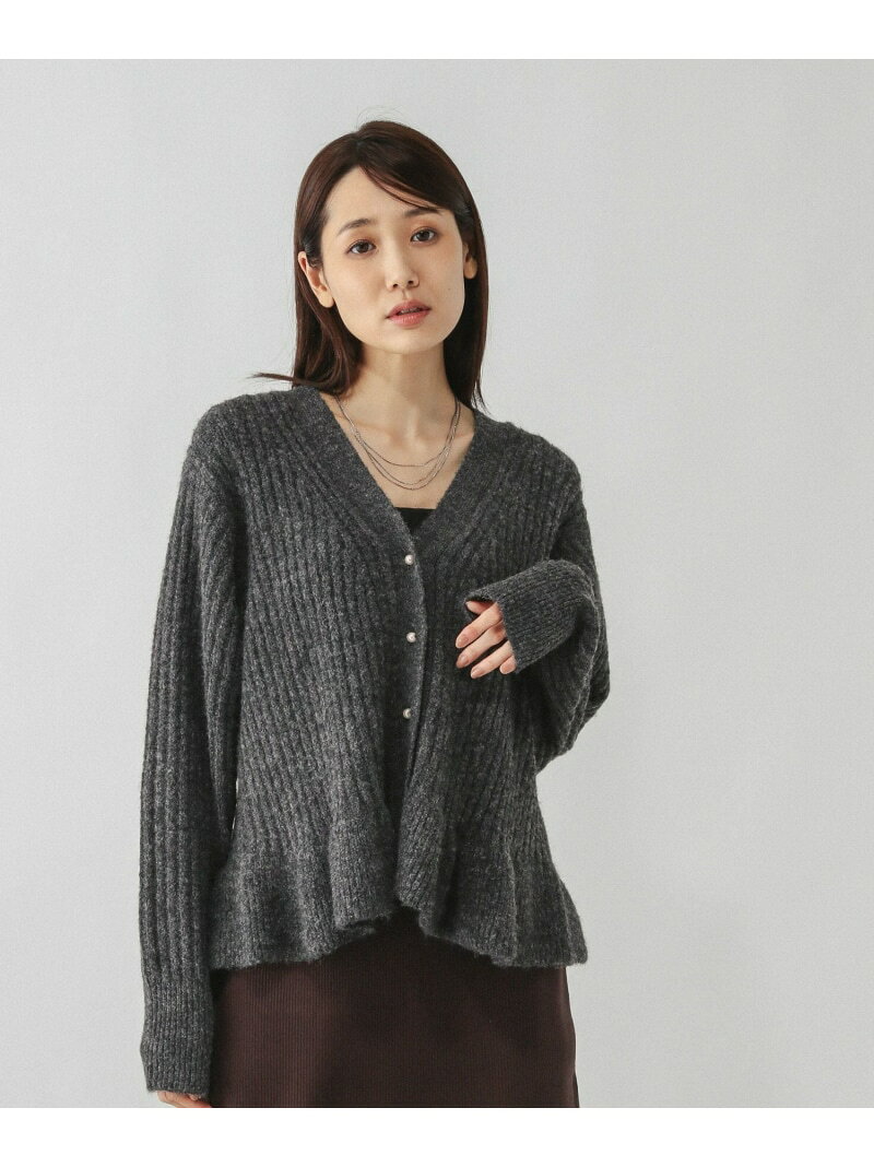 【SALE／30%OFF】モヘヤタッチペプラムカーディガン/603655 GLOBAL WORK グローバルワーク トップス ニット グレー ワインレッド ベージュ【RBA_E】[Rakuten Fashion] globalwork-10022302 GLOBAL WORK/グローバルワーク サンプル画像2