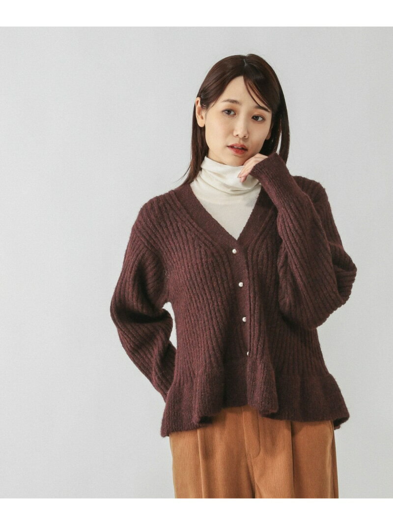 【SALE／30%OFF】モヘヤタッチペプラムカーディガン/603655 GLOBAL WORK グローバルワーク トップス ニット グレー ワインレッド ベージュ【RBA_E】[Rakuten Fashion] globalwork-10022302 GLOBAL WORK/グローバルワーク サンプル画像3