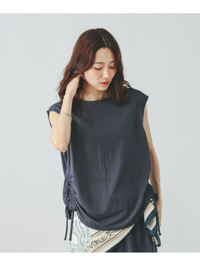 【SALE／50%OFF】リネンライクサイドドロスト/一部店舗限定/636816 GLOBAL WORK グローバルワーク トップス ノースリーブ・タンクトップ ブラック ネイビー【RBA_E】[Rakuten Fashion] globalwork-10023801 GLOBAL WORK/グローバルワーク サンプル画像2