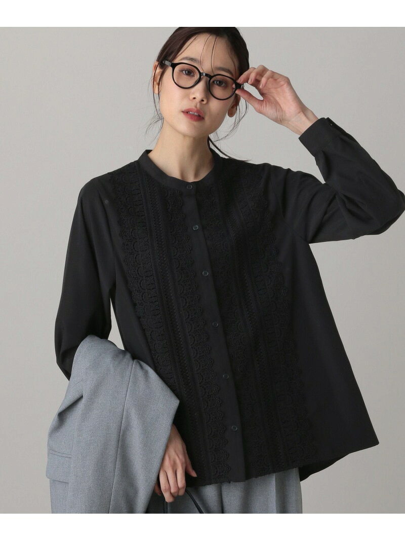 【SALE／30%OFF】MATINEE LINE/フロントレースシャツ/632534 GLOBAL WORK グローバルワーク トップス シャツ・ブラウス ブラック ブルー ホワイト【RBA_E】[Rakuten Fashion] globalwork-10022708 GLOBAL WORK/グローバルワーク サンプル画像3