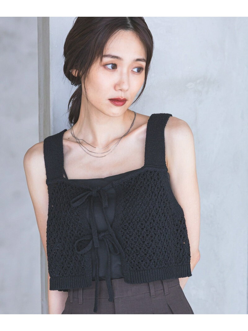 【SALE／50%OFF】2WAYリボンビスチェ/1046540 GLOBAL WORK グローバルワーク トップス ベスト・ジレ ブラック ホワイト【RBA_E】[Rakuten Fashion] globalwork-10023798 GLOBAL WORK/グローバルワーク パッケージ画像