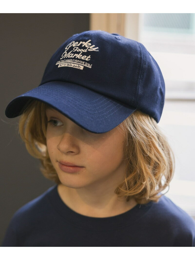 乐天商城 - Perky/ツイルCAP/キッズ/638986 GLOBAL WORK グローバルワーク 帽子 キャップ ホワイト ネイビー[Rakuten Fashion]