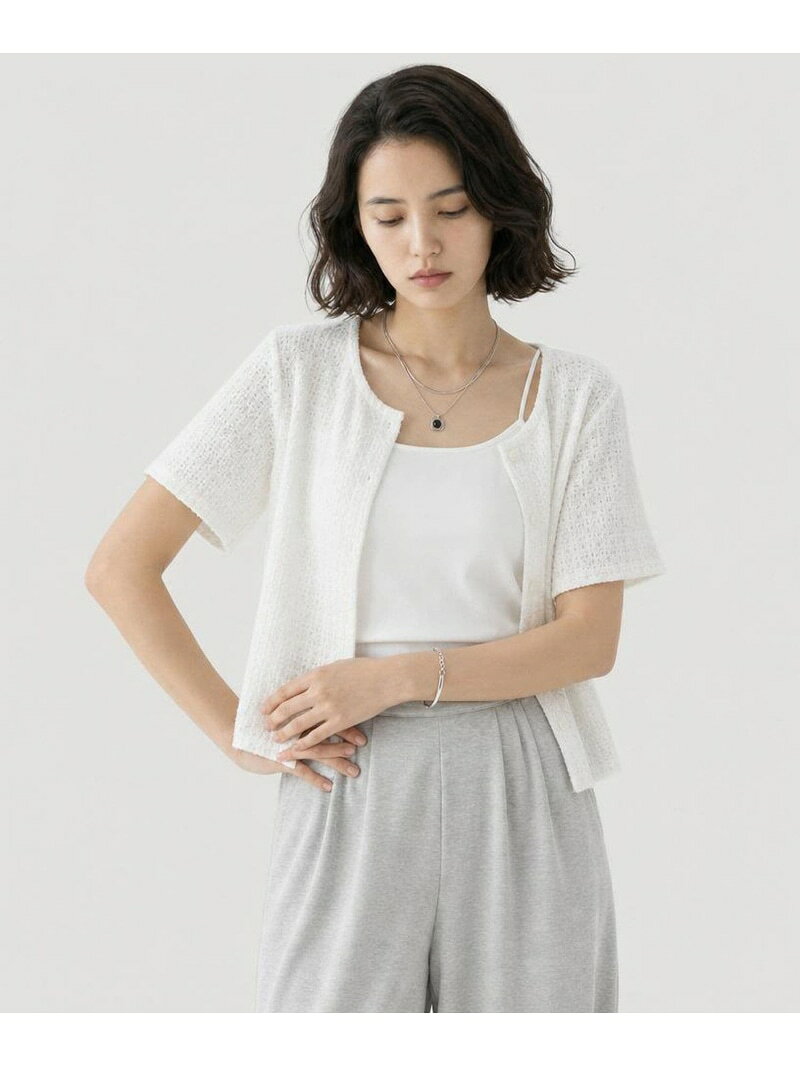 【SALE／50%OFF】シャーリングレース2WAYカーディガン/901573 GLOBAL WORK グローバルワーク トップス カーディガン ブラック ホワイト イエロー【RBA_E】[Rakuten Fashion] globalwork-10023799 GLOBAL WORK/グローバルワーク パッケージ画像