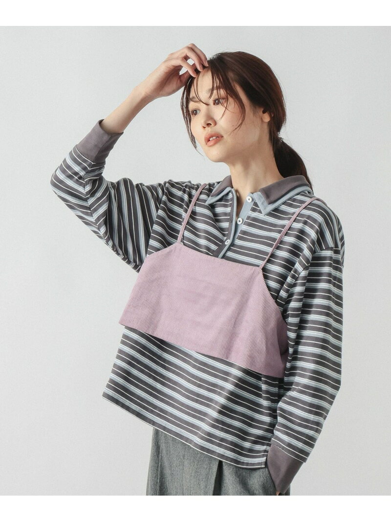 ライトコーデュロイビスチェ/871915 GLOBAL WORK グローバルワーク トップス キャミソール パープル グレー ワインレッド【送料無料】[Rakuten Fashion] globalwork-10023821 GLOBAL WORK/グローバルワーク サンプル画像3
