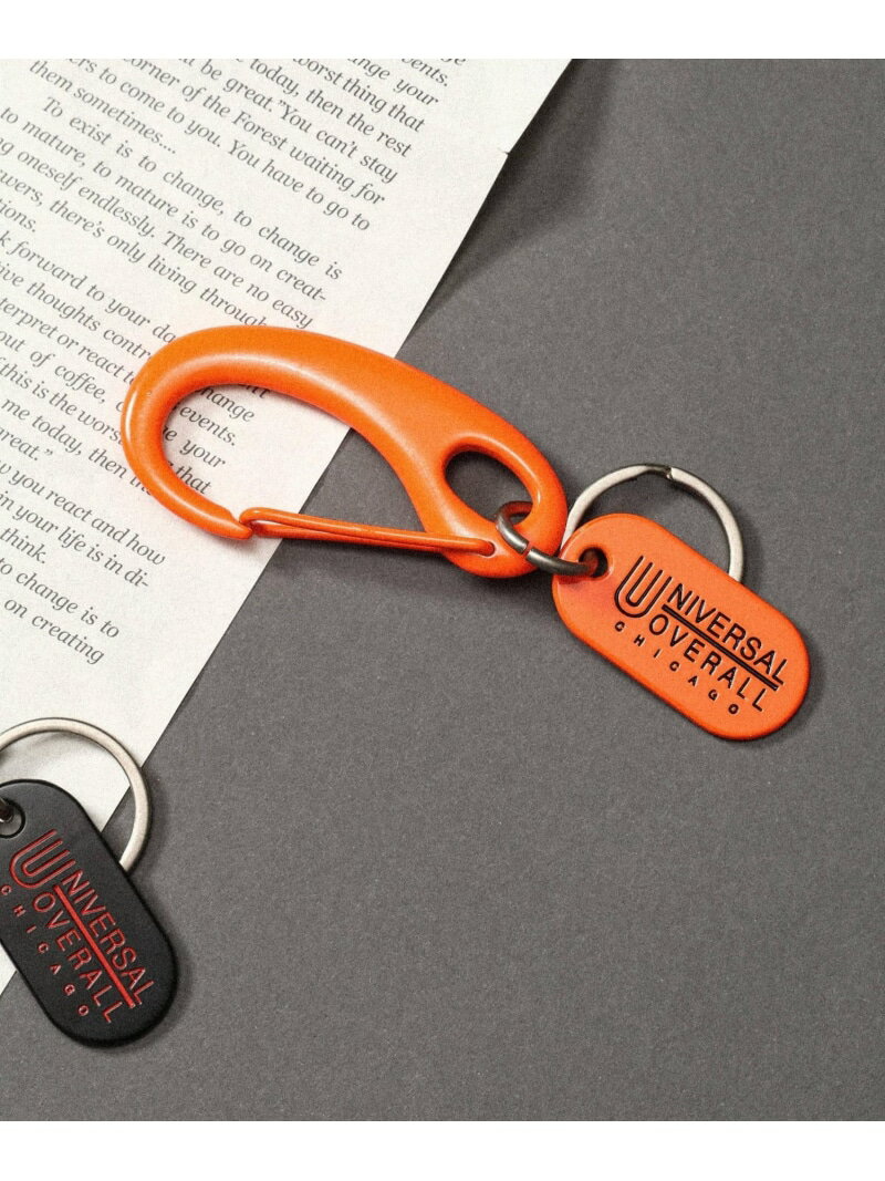 UNIVERSAL OVERALL/カラビナ/一部店舗限定/634895 GLOBAL WORK グローバルワーク ファッション雑貨 チャーム・キーチェーン ブラック オレンジ[Rakuten Fashion]