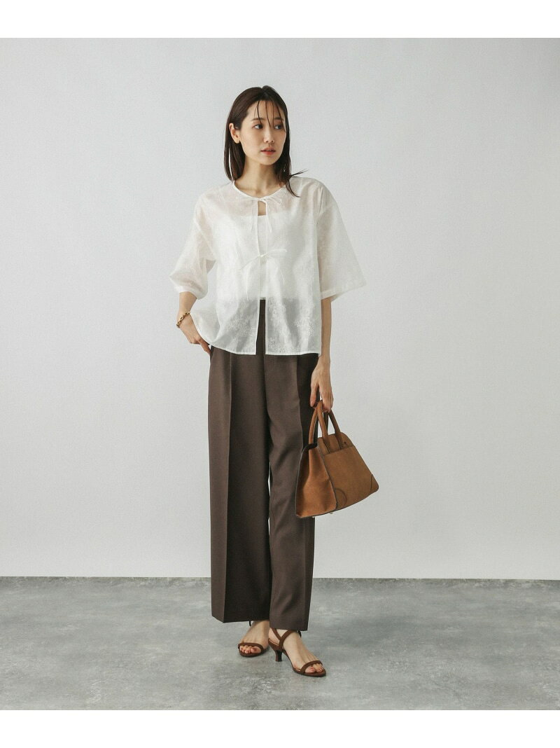 【SALE／70%OFF】2WAY刺繍ブラウス/579471 GLOBAL WORK グローバルワーク トップス シャツ・ブラウス ホワイト ブラック【RBA_E】[Rakuten Fashion] globalwork-10021515 GLOBAL WORK/グローバルワーク サンプル画像3