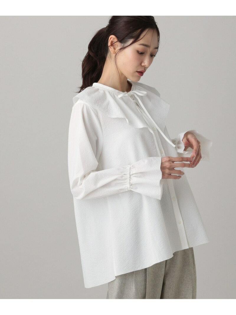 MATINEE LINE/襟2WAYシャツ/636110 GLOBAL WORK グローバルワーク トップス シャツ・ブラウス ブルー ホワイト ブラック【送料無料】[Rakuten Fashion] globalwork-10022710 GLOBAL WORK/グローバルワーク サンプル画像2