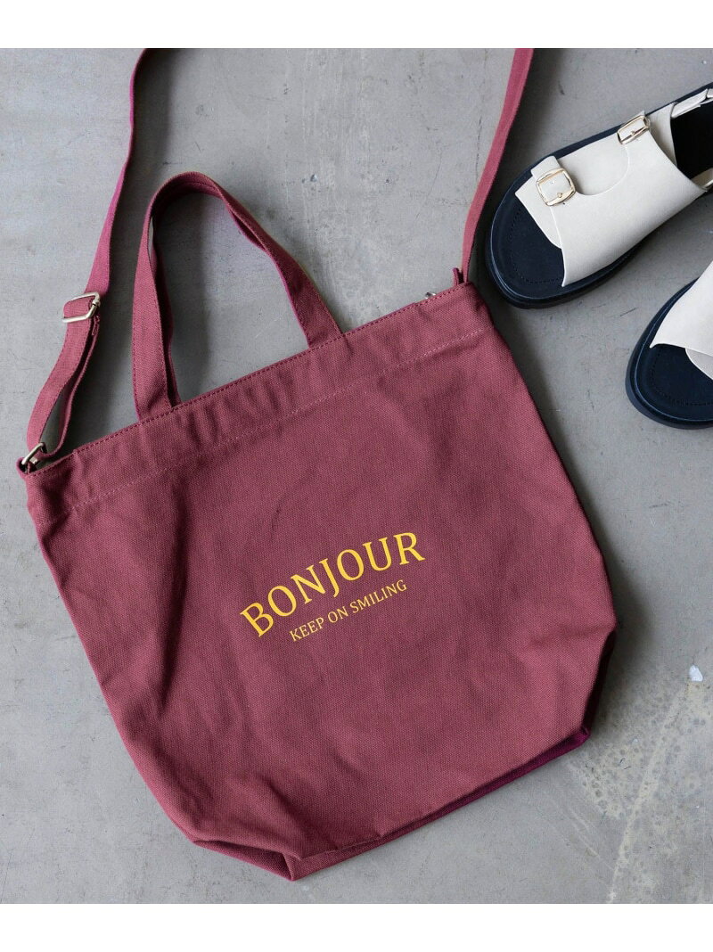 【SALE／50%OFF】ロゴキャンバス2WAYトート/ 286153 GLOBAL WORK グローバルワーク バッグ トートバッグ ベージュ ワインレッド ホワイト ブラック【RBA_E】[Rakuten Fashion] globalwork-10020766 GLOBAL WORK/グローバルワーク サンプル画像3