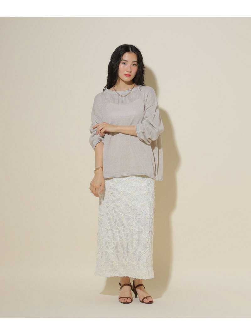 【SALE／30%OFF】モチーフレーススカート/一部店舗限定/599683 GLOBAL WORK グローバルワーク スカート ロング・マキシスカート ブラック ホワイト【RBA_E】[Rakuten Fashion] globalwork-10021758 GLOBAL WORK/グローバルワーク サンプル画像3