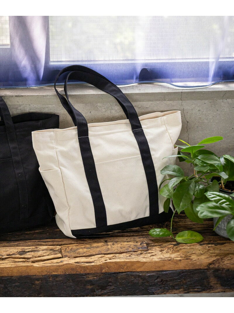 【SALE／50%OFF】キャンバスZIPトート/577646 GLOBAL WORK グローバルワーク バッグ トートバッグ ブラック ベージュ【RBA_E】[Rakuten Fashion] globalwork-10021497 GLOBAL WORK/グローバルワーク サンプル画像3