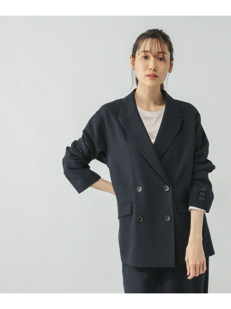 【SALE／50%OFF】ウツクシルエットWクロスジャケット/572240 GLOBAL WORK グローバルワーク ジャケット・アウター テーラードジャケット・ブレザー ブラック ネイビー ブラウン【RBA_E】【送料無料】[Rakuten Fashion] globalwork-10021507 GLOBAL WORK/グローバルワーク サンプル画像3