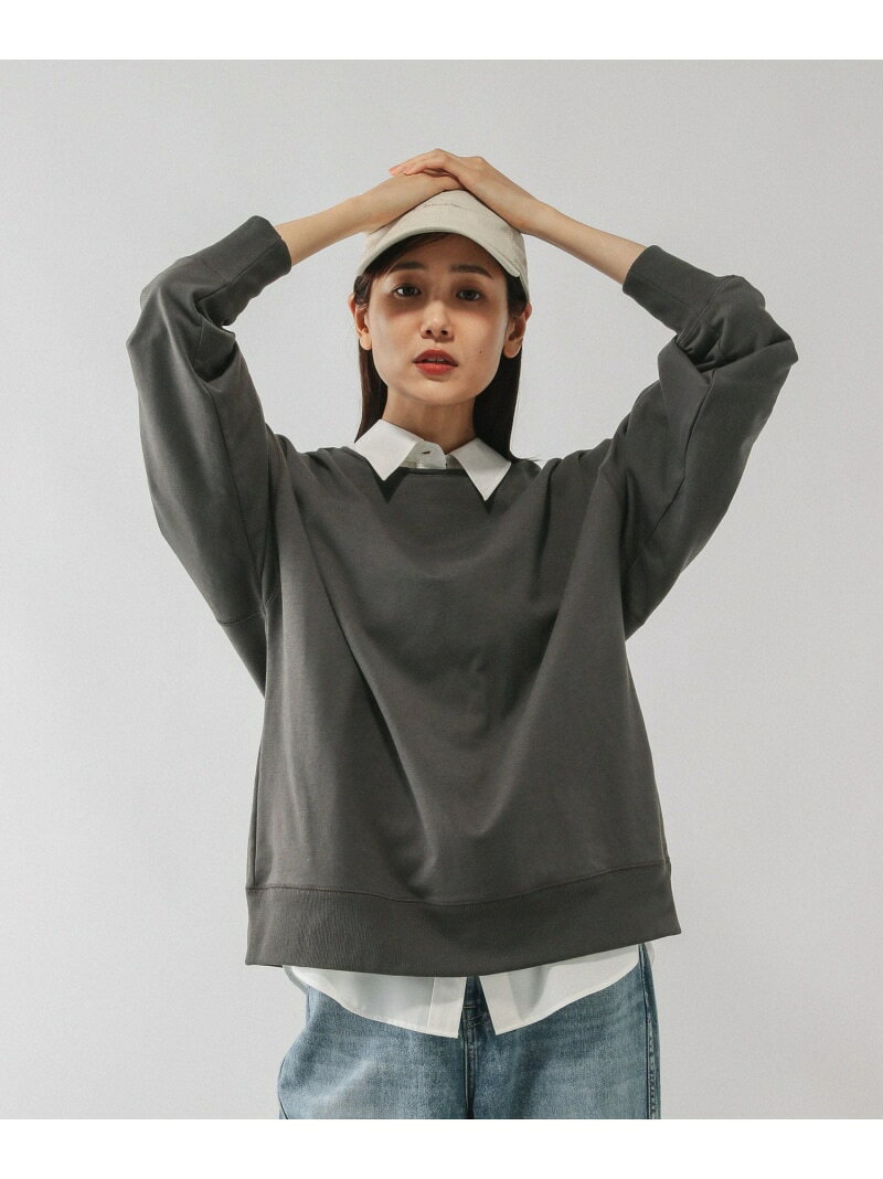 【SALE／50%OFF】乾きやすいミニ裏毛カラープルオーバー/580946 GLOBAL WORK グローバルワーク トップス スウェット・トレーナー ブルー グレー ブラック ピンク レッド【RBA_E】[Rakuten Fashion] globalwork-10021760 GLOBAL WORK/グローバルワーク サンプル画像3