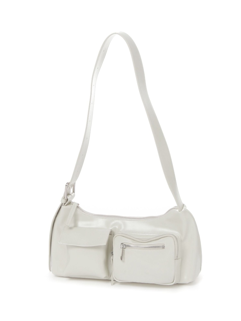 【SALE／40%OFF】ダブルポケットPUショルダー/248395 GLOBAL WORK グローバルワーク バッグ ショルダーバッグ ホワイト シルバー ブラック【RBA_E】[Rakuten Fashion] globalwork-10020542 GLOBAL WORK/グローバルワーク サンプル画像2