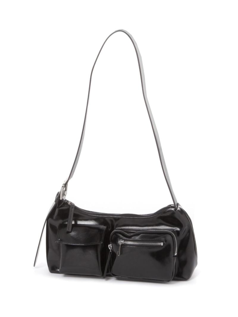 【SALE／40%OFF】ダブルポケットPUショルダー/248395 GLOBAL WORK グローバルワーク バッグ ショルダーバッグ ホワイト シルバー ブラック【RBA_E】[Rakuten Fashion] globalwork-10020542 GLOBAL WORK/グローバルワーク サンプル画像3