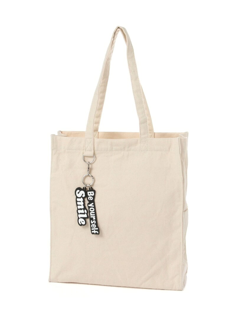 推しごとチャーム付きトート/1051631 GLOBAL WORK グローバルワーク バッグ トートバッグ ベージュ ブラック[Rakuten Fashion] globalwork-10024047 GLOBAL WORK/グローバルワーク サンプル画像2