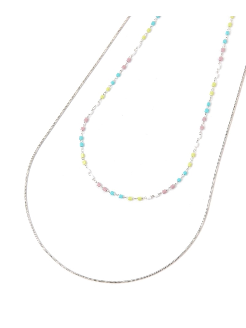 【SALE／40%OFF】シンプル二連ネックレス.251918 GLOBAL WORK グローバルワーク アクセサリー・腕時計 ネックレス ブルー イエロー グリーン【RBA_E】[Rakuten Fashion] globalwork-10020256 GLOBAL WORK/グローバルワーク サンプル画像2