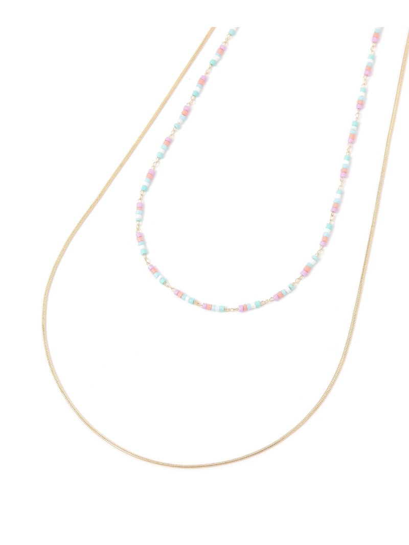 【SALE／40%OFF】シンプル二連ネックレス.251918 GLOBAL WORK グローバルワーク アクセサリー・腕時計 ネックレス ブルー イエロー グリーン【RBA_E】[Rakuten Fashion] globalwork-10020256 GLOBAL WORK/グローバルワーク サンプル画像3
