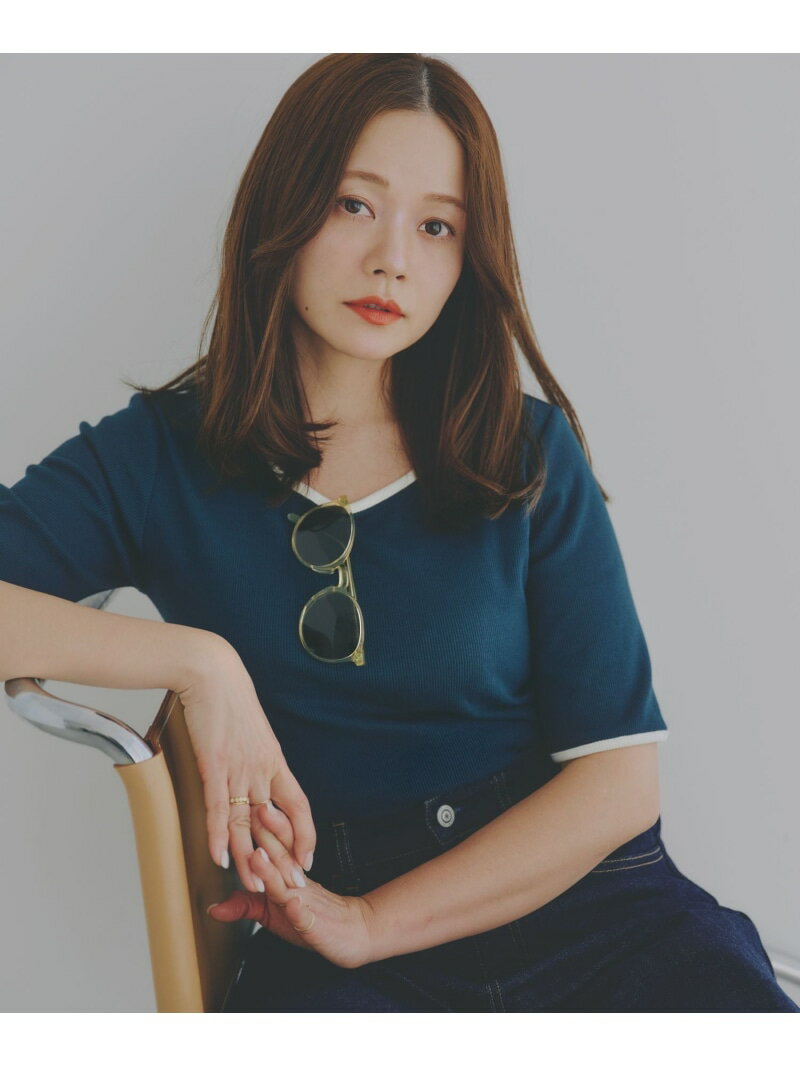 樂天商城 - 高山直子さんコラボ/パイピングリブTEE/EiiS/289635/アウトレット価格 GLOBAL WORK グローバルワーク トップス カットソー・Tシャツ レッド グリーン ブラック[Rakuten Fashion]