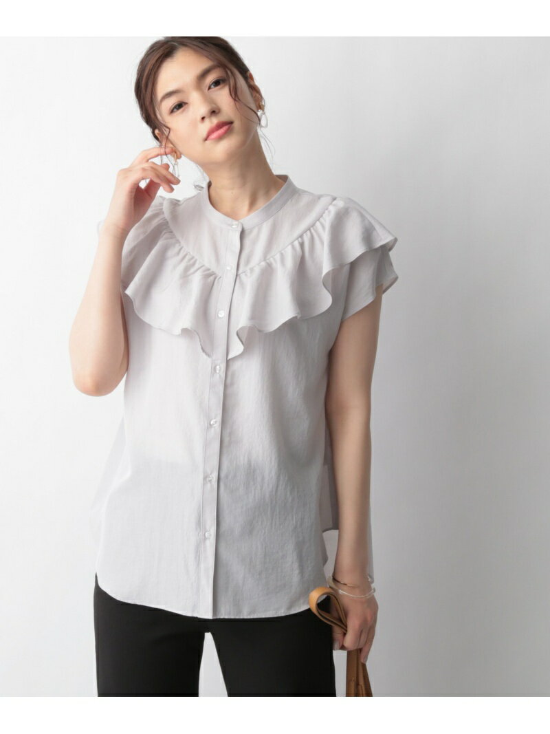 【SALE／70%OFF】(W)ケアラクフリルブラウス GLOBAL WORK グローバルワーク トップス シャツ・ブラウス ホワイト グリーン ブラック グレー【RBA_E】[Rakuten Fashion]