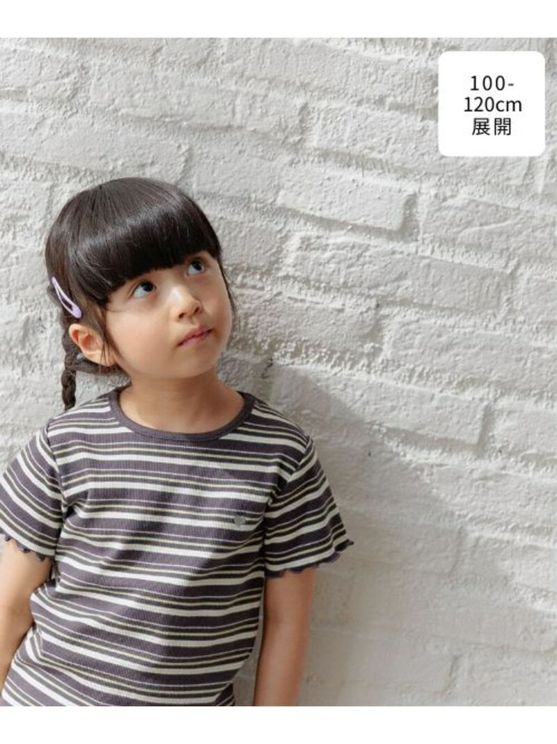 樂天商城 - 【SALE／50%OFF】100-120cm展開/リブTEE半袖/326095 GLOBAL WORK グローバルワーク トップス カットソー・Tシャツ パープル グレー【RBA_E】[Rakuten Fashion]