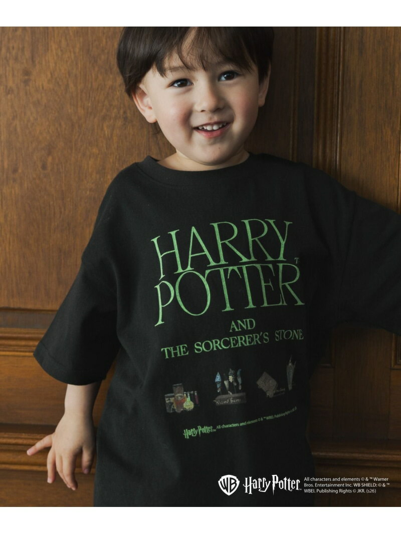 乐天商城 - Harry PotterヘビロッTEE半袖/100-120cm展開/670152 GLOBAL WORK グローバルワーク トップス カットソー・Tシャツ グレー ブラック ホワイト[Rakuten Fashion]
