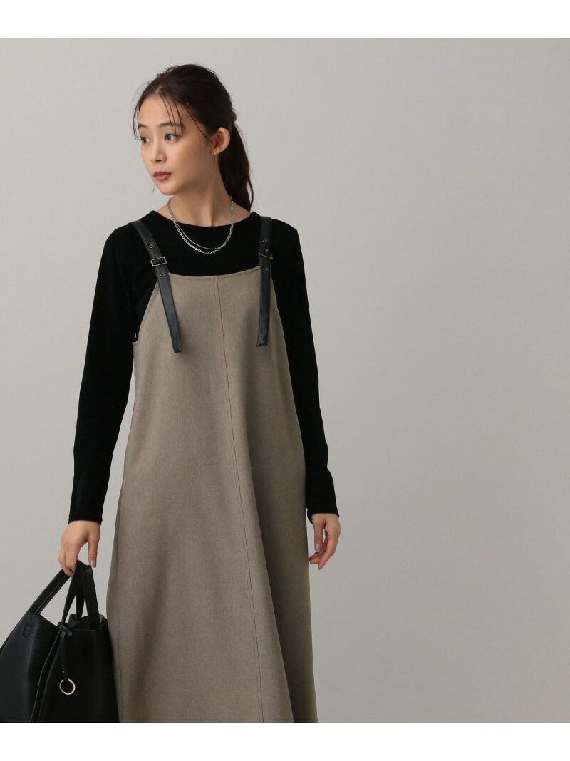 【SALE／50%OFF】MATINEE LINE/MIXストレッチ/ワンピース/583746 GLOBAL WORK グローバルワーク ワンピース・ドレス ワンピース ブラウン グレー【RBA_E】【送料無料】[Rakuten Fashion] globalwork-10021533 GLOBAL WORK/グローバルワーク サンプル画像3