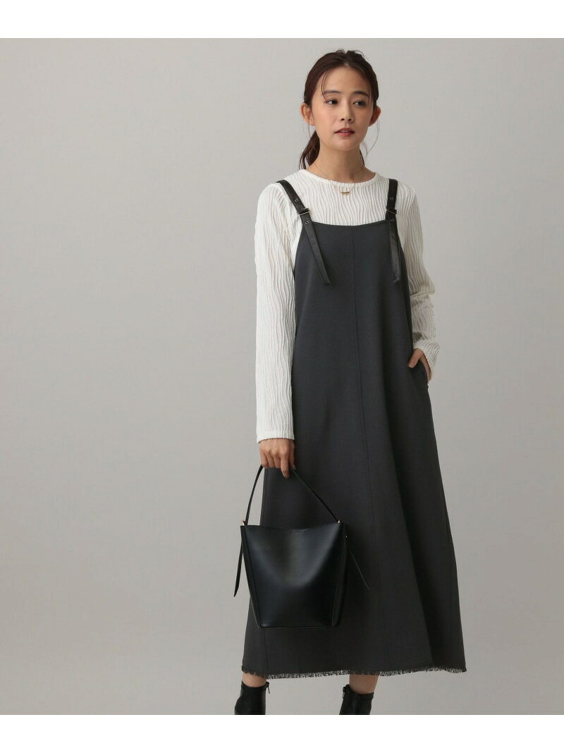【SALE／50%OFF】MATINEE LINE/MIXストレッチ/ワンピース/583746 GLOBAL WORK グローバルワーク ワンピース・ドレス ワンピース ブラウン グレー【RBA_E】【送料無料】[Rakuten Fashion] globalwork-10021533 GLOBAL WORK/グローバルワーク サンプル画像2