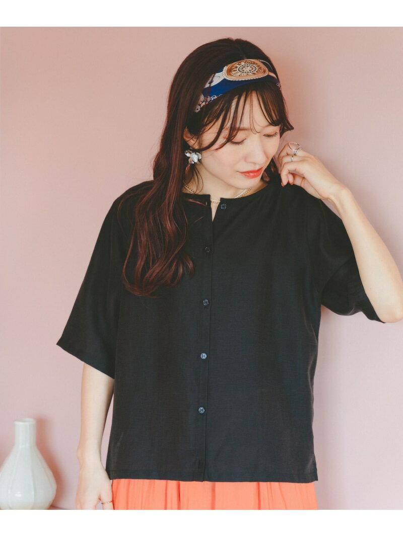 乐天商城 - cossyさんプロデュース/2WAYシアーブラウス5分袖/EiiS/314304/アウトレット価格 GLOBAL WORK グローバルワーク トップス シャツ・ブラウス ブラック ホワイト【送料無料】[Rakuten Fashion]