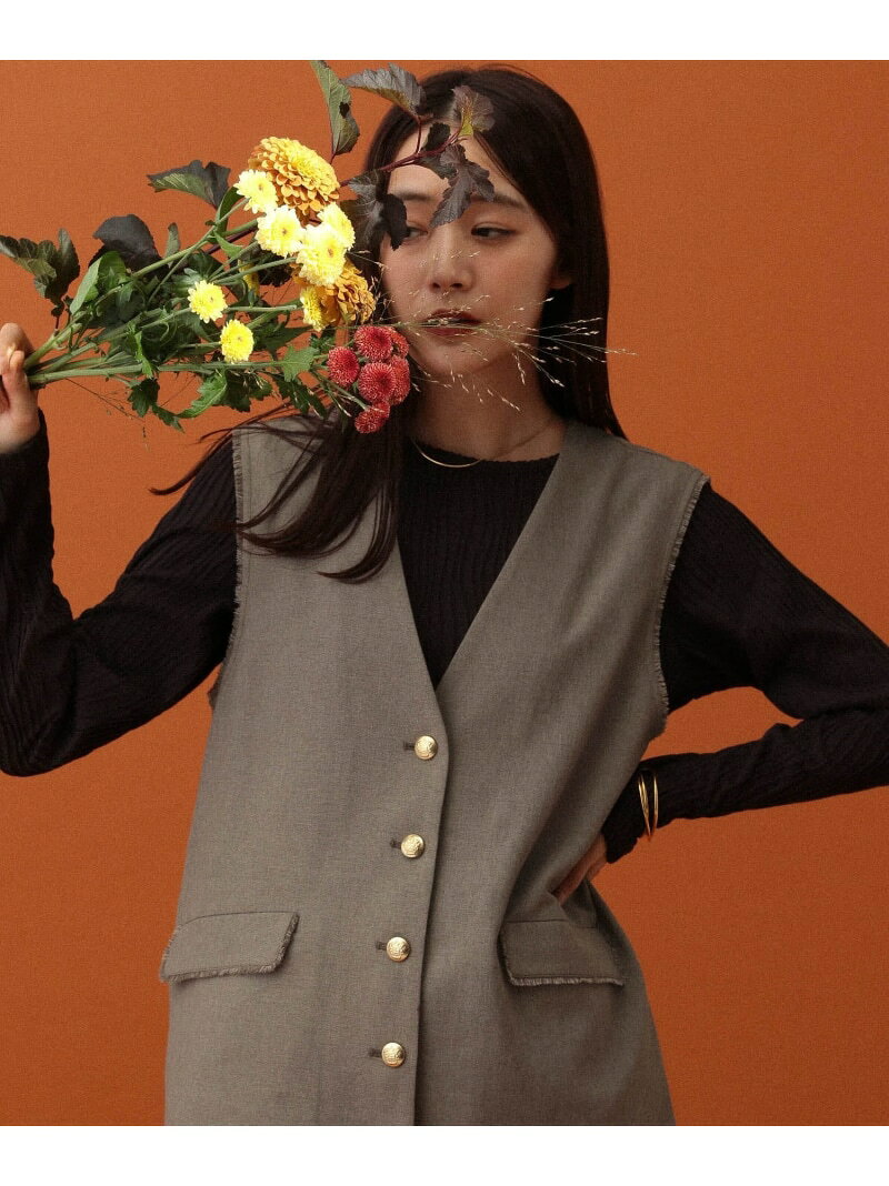 【SALE／50%OFF】MATINEE LINE/MIXストレッチ/ジレ/583757 GLOBAL WORK グローバルワーク トップス ベスト・ジレ ブラウン グレー【RBA_E】[Rakuten Fashion] globalwork-10021530 GLOBAL WORK/グローバルワーク パッケージ画像