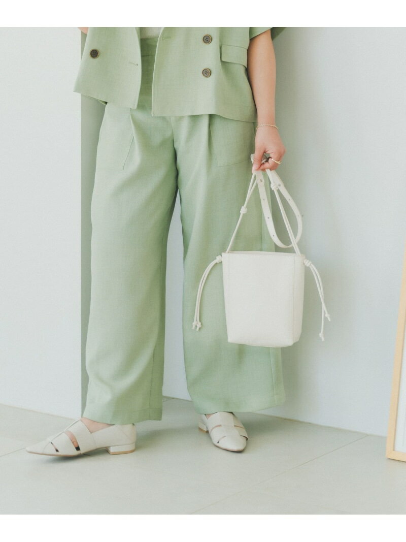 乐天商城 - 低身長しゅりさんプロデュース/SET UPワイドパンツ/EiiS/324556/アウトレット価格 GLOBAL WORK グローバルワーク パンツ その他のパンツ ベージュ ブラック【送料無料】[Rakuten Fashion]