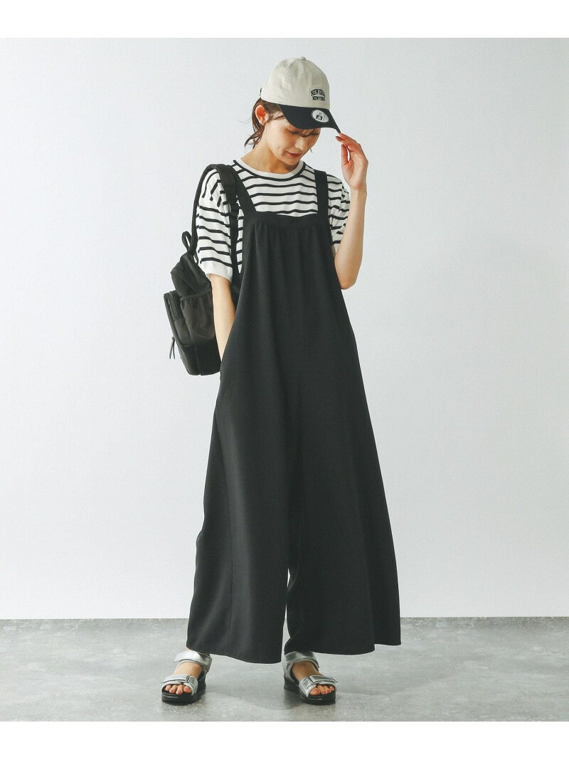 【SALE／50%OFF】イージーケアワイドサロペ/323347 GLOBAL WORK グローバルワーク オールインワン・オーバーオール オーバーオール・サロペット ブラック【RBA_E】[Rakuten Fashion] globalwork-10020963 GLOBAL WORK/グローバルワーク サンプル画像3